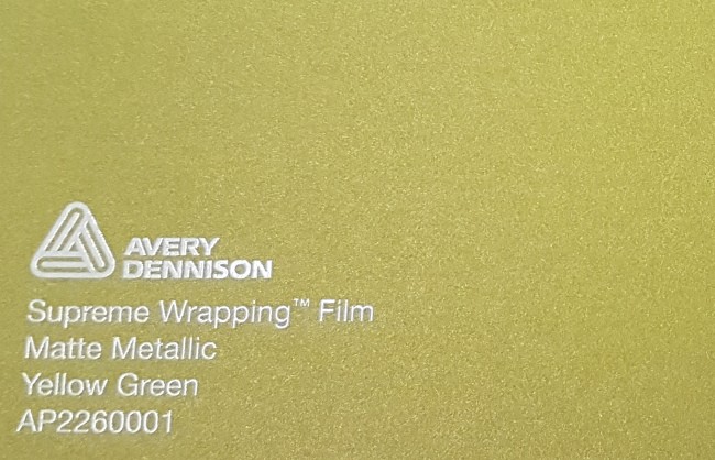 Avery SWF Matte Metallic Yellow Green
