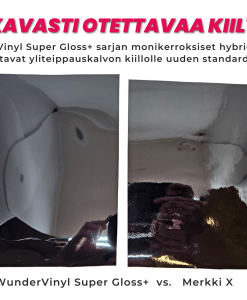 Mustien autoteippien kiillon erot