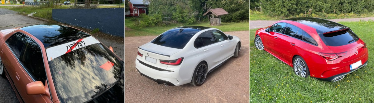 Laadukkaita auton lasikattoteippauksia / katon teippaus mustaksi